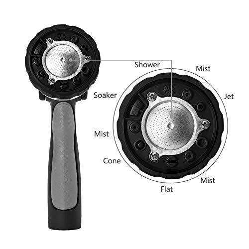 Garden Hose Nozzle with Quick Connect Set (Black Grey-Set)