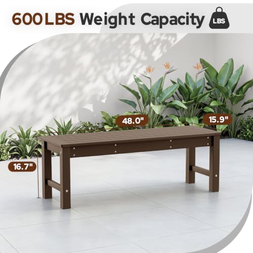 HDPE Outdoor Bench (Brown(hdpe) / 1 pack)