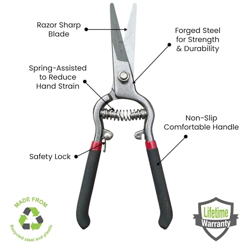 Garden Guru Classic Bypass Pruning Shears Clippers (60 Pack / Precision Blade)