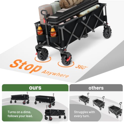51.2" Extended Collapsible Wagon (Black / 400L)