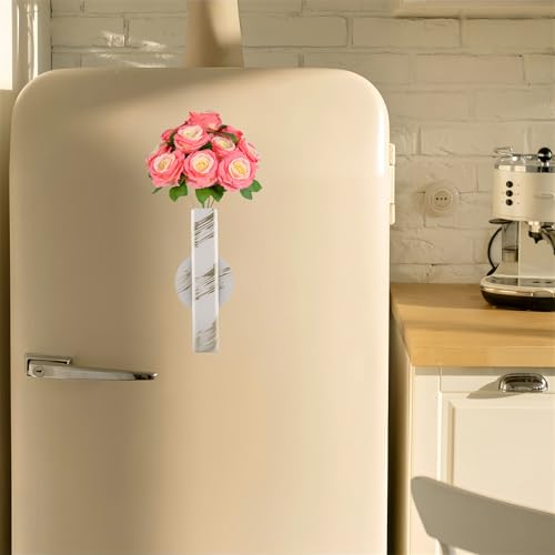 Self Adhesive Wall Vase Metal Tube Decoration Holder Used to Display Dried Flower