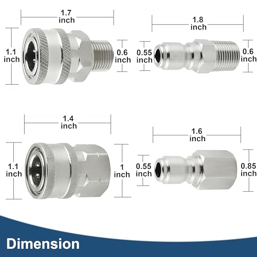 Pressure Washer Quick Connect 3 (8 Count)