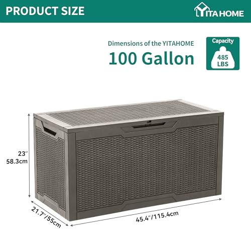 100 Gallon Outdoor Storage Box (Taupe / 100 gallon)