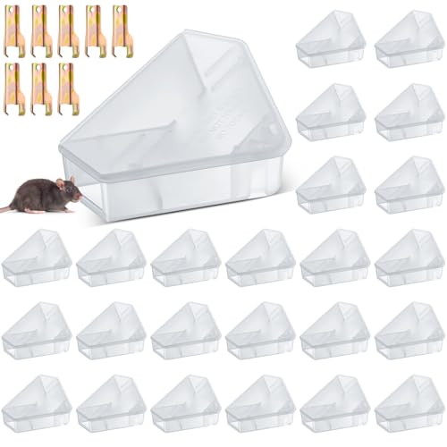 24 Pcs Triangle Mice Rat Bait Stations (24 Count)