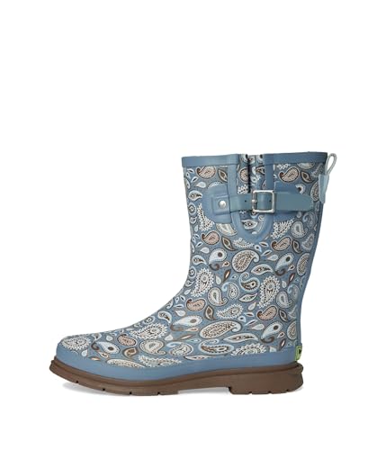 Faux Fur Mid Rain Boot (8 / Bandana)