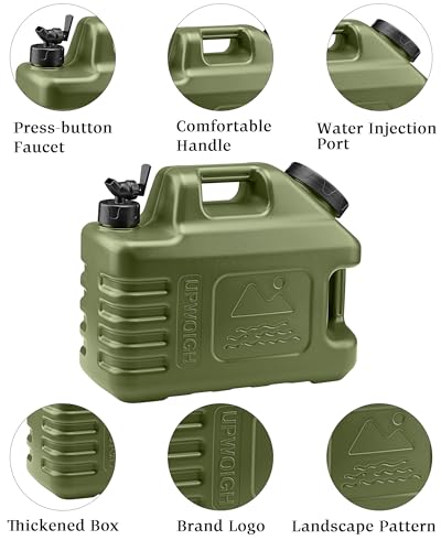 3.5 Gal Camping Water Jug with Spigot (Military Green / 3.5 Gallon)