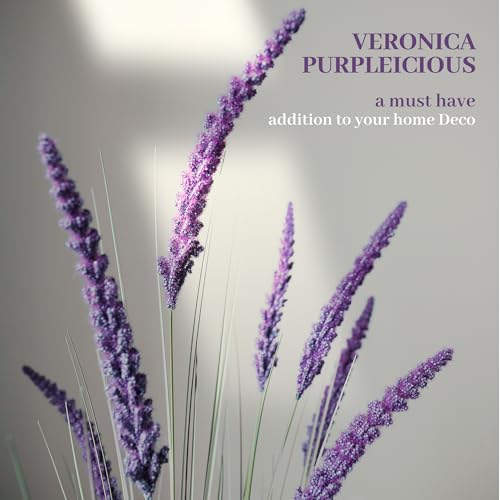 4ft 2 Pack Artificial Faux Veronica Horsetail Grass (Pure Purple)