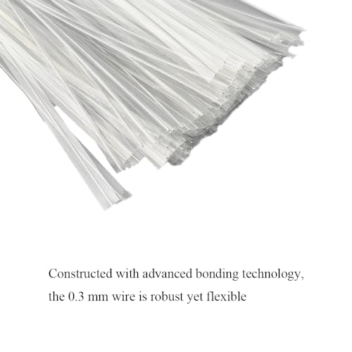 300Pcs 4inches Cear Metal Twist Ties Bread Candy Coffee Bag Ties Plant Garden Twist Ties for Cellophane Treat Bags Gift Wraping Bags Plastic Bags Halloween Party Cake Present Art Crafts (300 Count)