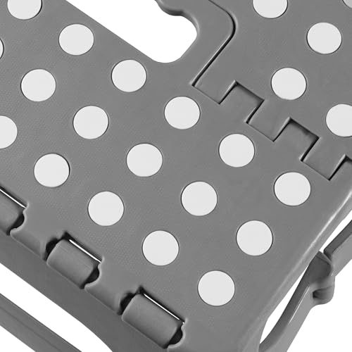 11" Folding Step Stool with Handle (Gray / 11-Inch)