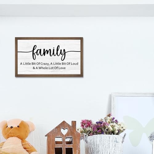 Family a Little Bit of Crazy Wooden Box Sign Desk Decor (Family a Little Bit of Crazy)
