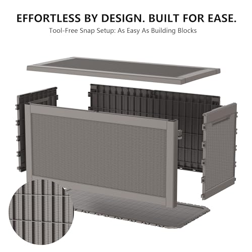 Outdoor Storage Box (Grey / 320 Gallon 3.0 Max)