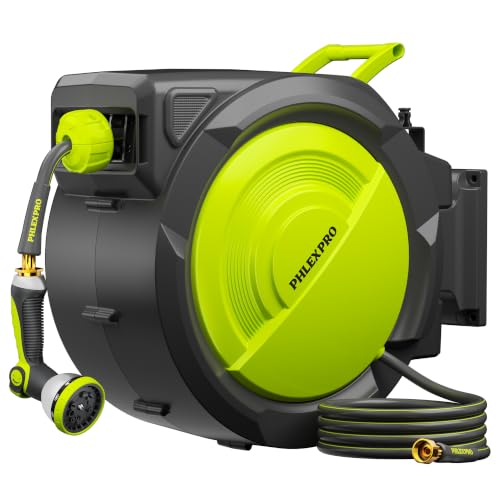 110 FT 1 2" Retractable Garden Hose Reel (Upgrade-green / 110FT-1/2")