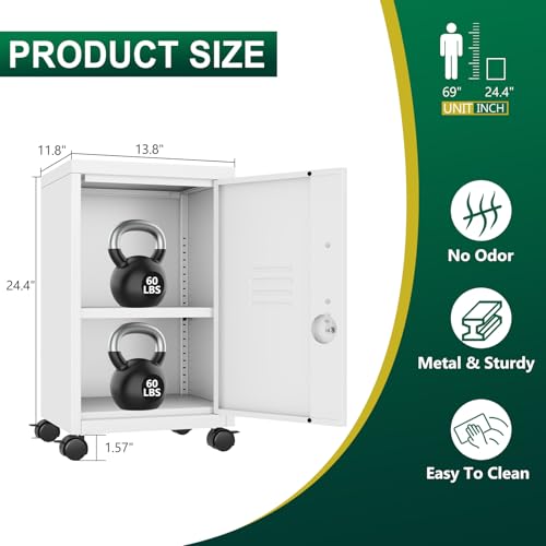 Metal Mobile File Cabinet with Lock
