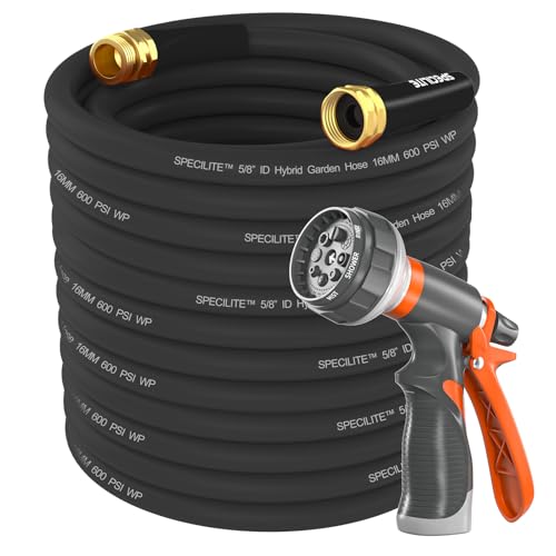 Garden Water Hose 150 ft x 5 (5/8" Black / 150FT)