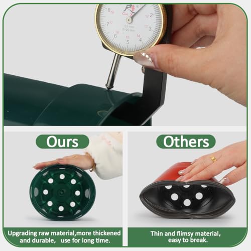 15 Pack 4/6/8 Inch Plant Nursery Pots, Sturdy Plant Pots with Drainage Holes, Ideal for Seedlings, Indoor/Outdoor Use, Green (15 Count)