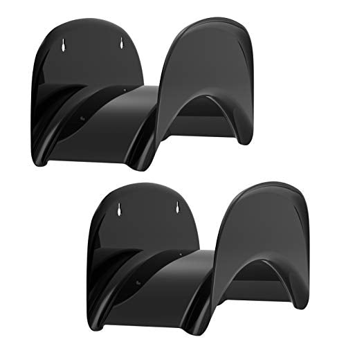 2 Pack Heavy Duty Hose Hanger Wall Mount Black (Black - 2 Pack)
