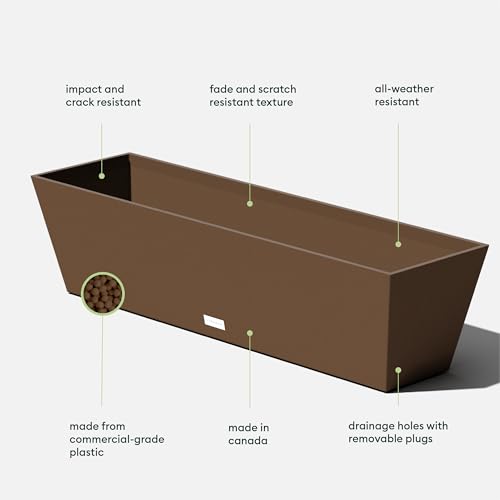 Pure Series Window Box Planter (Espresso / 36 inch)