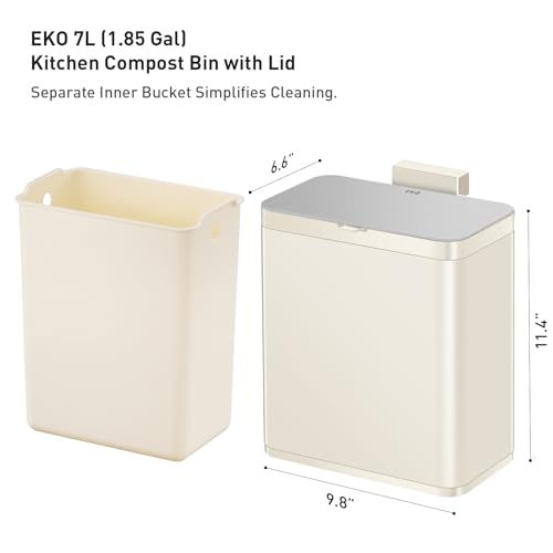 Kitchen Compost Bin (7L / White)