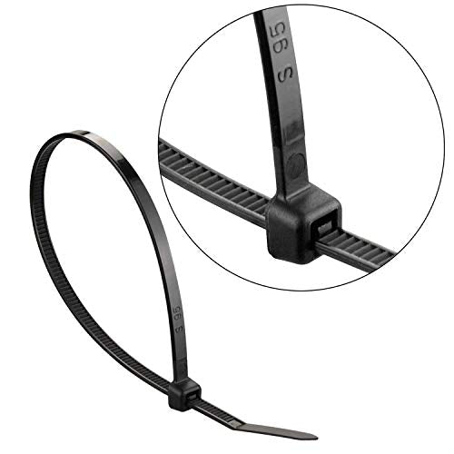 Black Zip Ties 4 Inch 18 Lbs UV resistant Cable Ties 100 Pack (100 Count)