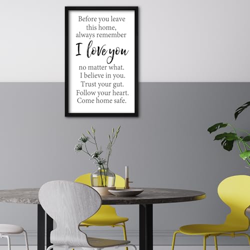 Before You Leave This Home Wall Decor Art 16"X11" Black (16"L x 11"W / Before You Leave This Home（Black))