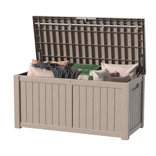 150 Gallon Lockable Resin Deck Box (Grey / 150 Gallon)