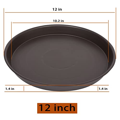 6 Pack of 12 inch Plant Saucer (12" (6 pack) / Dark Brown)
