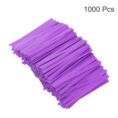 1000pcs Bag Twist Ties 3.5" Reusable Kraft Paper Twist Ties Wire Cable Ties for Party Bread Candy Cake (1000 Count)