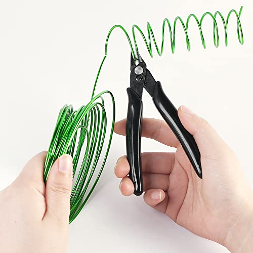 Bonsai Wire Tool Kit with Cutter (1.0mm 1.5mm 2.0mm / 3 Rolls Green 98 Ft, WITH Cutter)