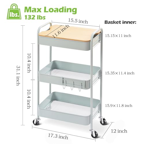 3 Tier Rolling Cart