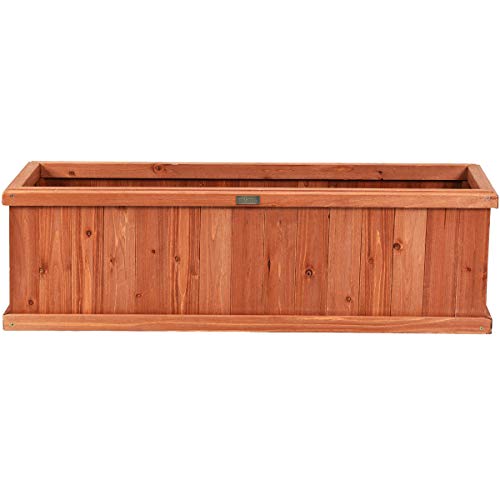Raised Garden Bed Flower or Vegetable Planter Window Mounted Plant Box for Garden (Orange / 40"x12"x12")