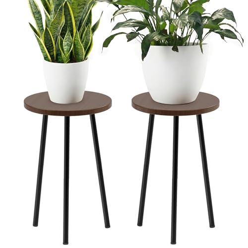 Plant Stand Indoor 2 Pack (Walnut / 20"&20")