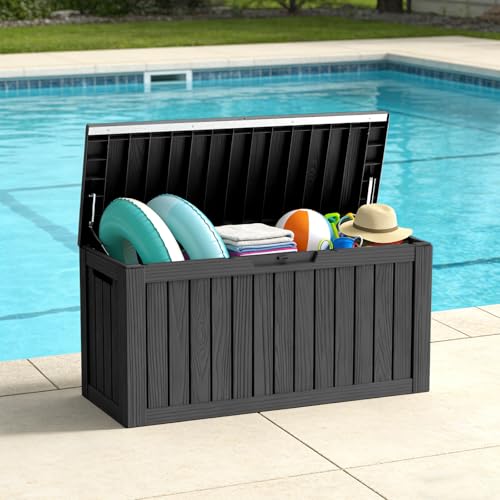 Outdoor Storage Box (Black / 90 Gallon)