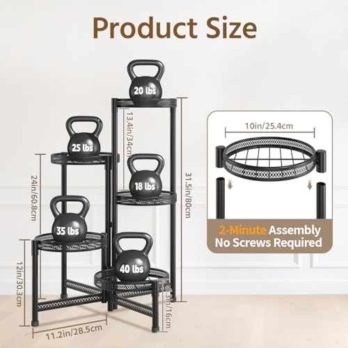 Plant Stand Indoor Outdoor Tall with 10 Inch Larger Tray