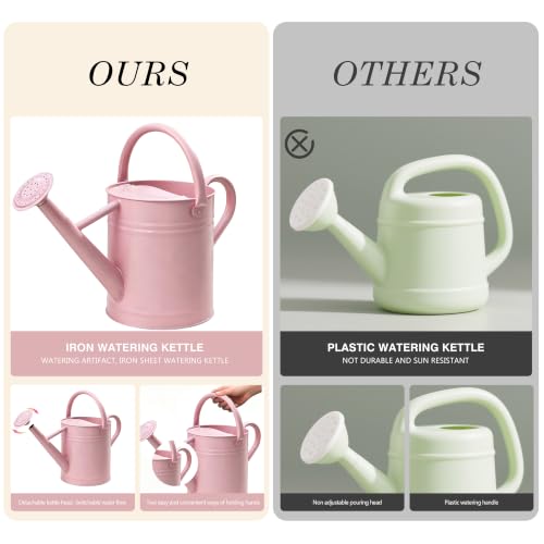 Metal Watering Can for Outdoor Plants (Pink1)