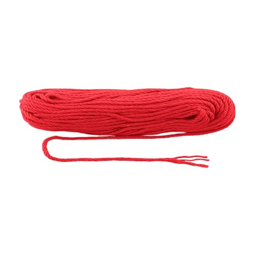 6mm x 50 Feet Red Jute Rope (Red / 6mm x 50 Ft)