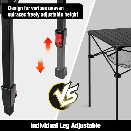 Folding Camping Square Table (Blue / Medium)