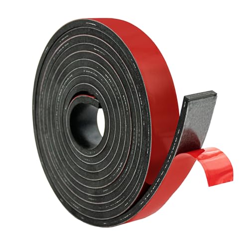 Adhesive Reinforced Solid Rubber Sheets (2" x 110" / .125" thick(Adhesive）)