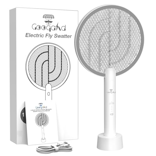 Electric Fly swatter Rechargeable (White-1Pcs)