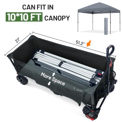 51.2" Extended Collapsible Wagon (Black / 400L)