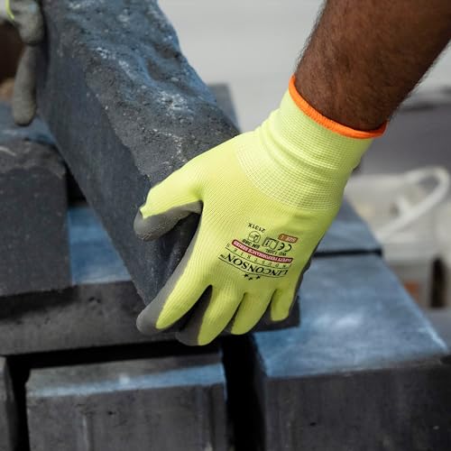 12 Pack Safety Performance Series Construction Mechanics Wrinkle Latex Work Gloves