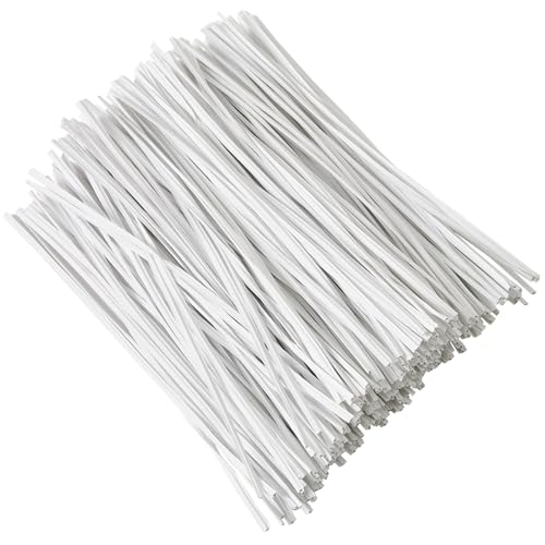 300 Pcs 6 inch White Plastic Twist Ties