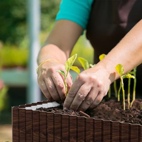 Corrugated Metal Garden Edging (Brown)