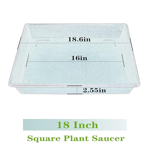 Square Plant Saucer 18 Inch 2 Pack