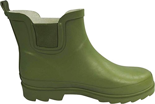 Women's Waterproof Ankle Rain Boots (6 / Green)