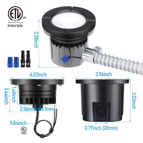6 Pack Dia. 4 Inch RGBCW Well Lights (Black)