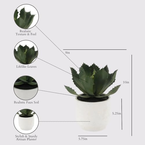 Round Faux Succulent Arrangement (10" Round Set-of-2)