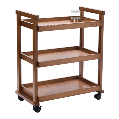 Rolling Art Supply Cart (Walnut)