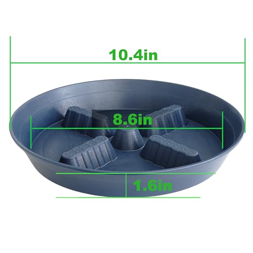 4 Pack Plant Saucer 10 inch (10"-4 Pack / Blue)