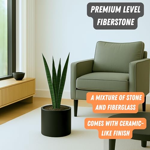 Large Planter for Indoor or Outdoor (Matte Black / 8 Inch)