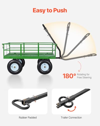 Steel Garden Cart (Black + Green)